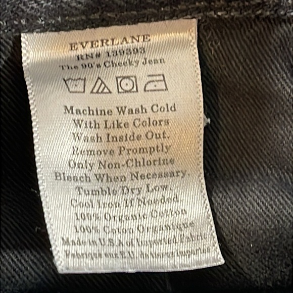EVERLANE The ’90s Cheeky Denim Jean ORGANIC Cotton Size 24 Ankle NEW - Picture 11 of 16